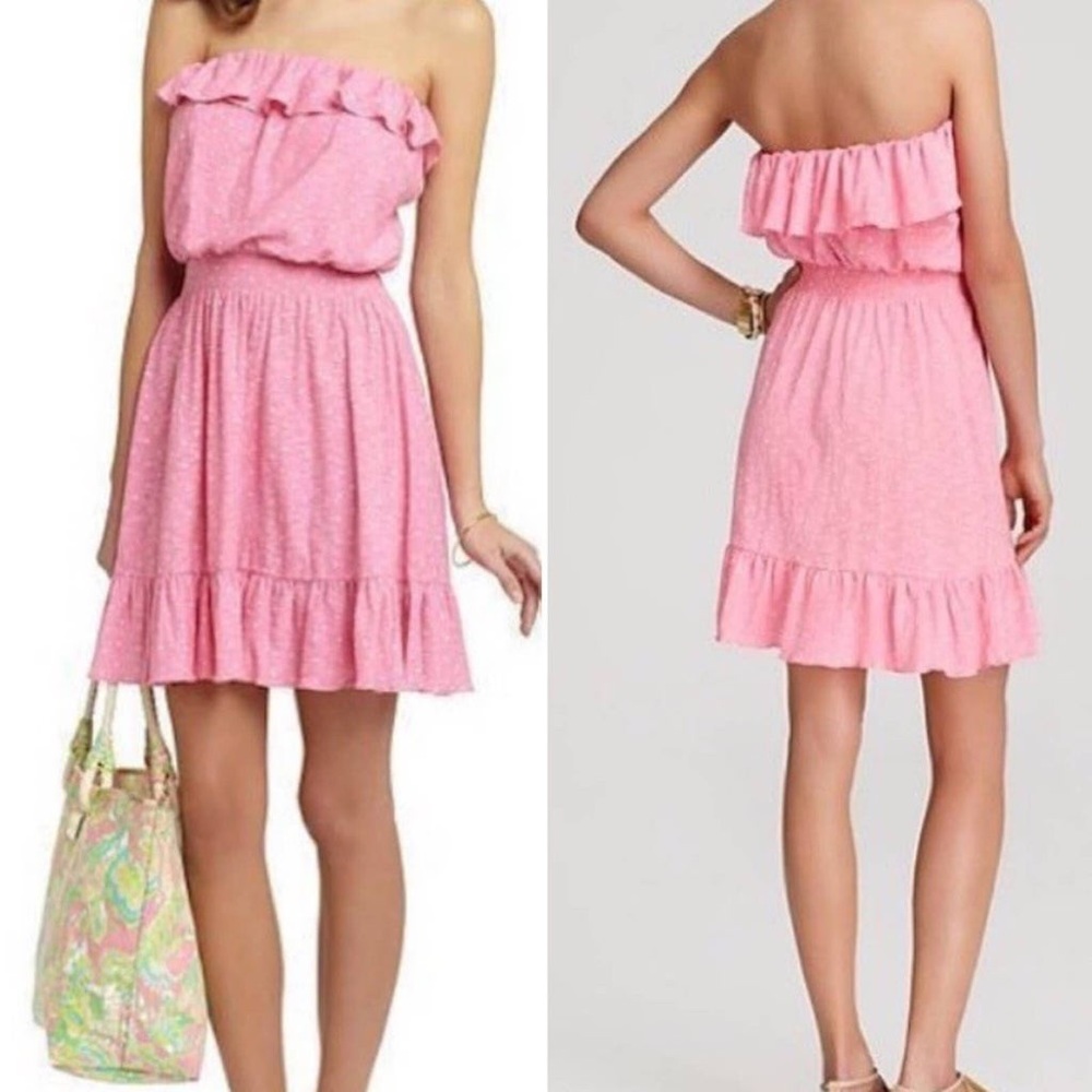 Lilly Pulitzer Vinita Strapless Dress in Pink - Picture 2 of 3